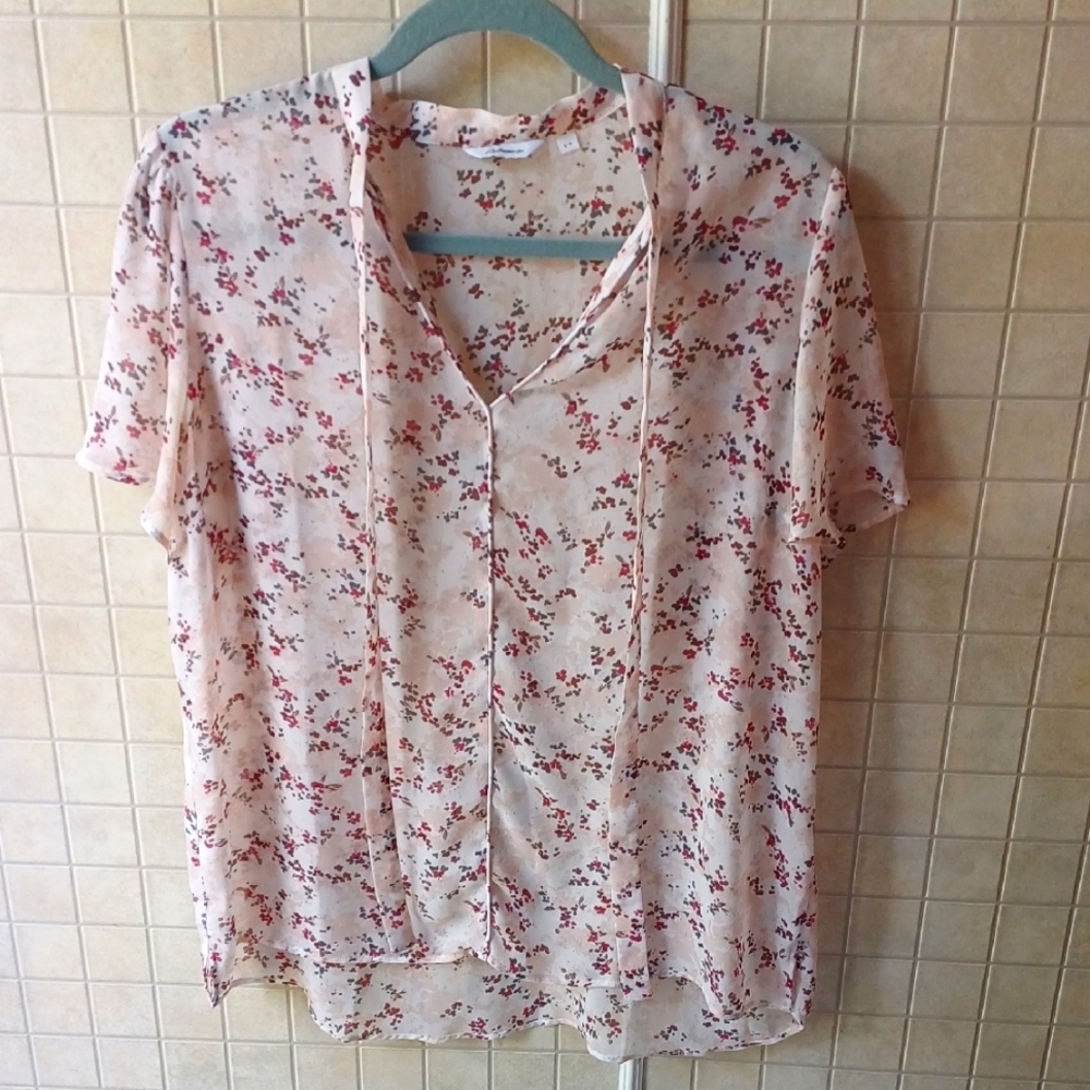 Sheer Floral Blouse